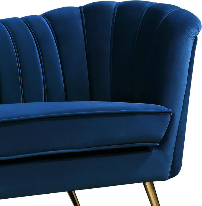 Margo Navy Velvet Sofa - All Brands Furniture (NJ)
