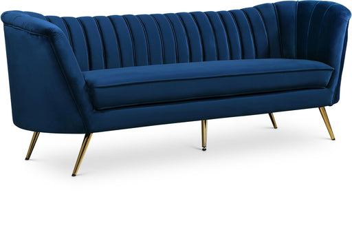 Margo Navy Velvet Sofa - All Brands Furniture (NJ)