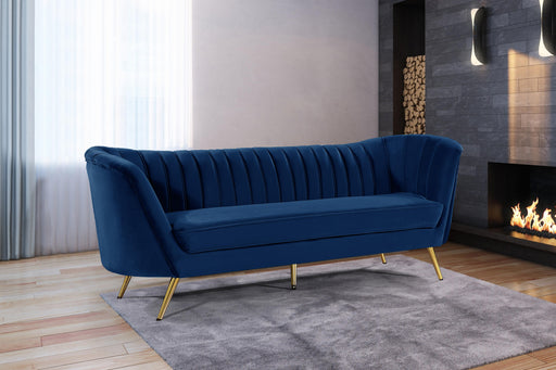 Margo Navy Velvet Sofa - All Brands Furniture (NJ)