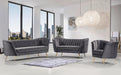 Margo Grey Velvet Loveseat - All Brands Furniture (NJ)