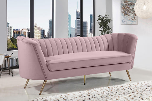Margo Pink Velvet Sofa - All Brands Furniture (NJ)