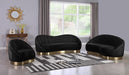 Shelly Black Velvet Chair - All Brands Furniture (NJ)