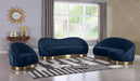 Shelly Navy Velvet Chaise - All Brands Furniture (NJ)