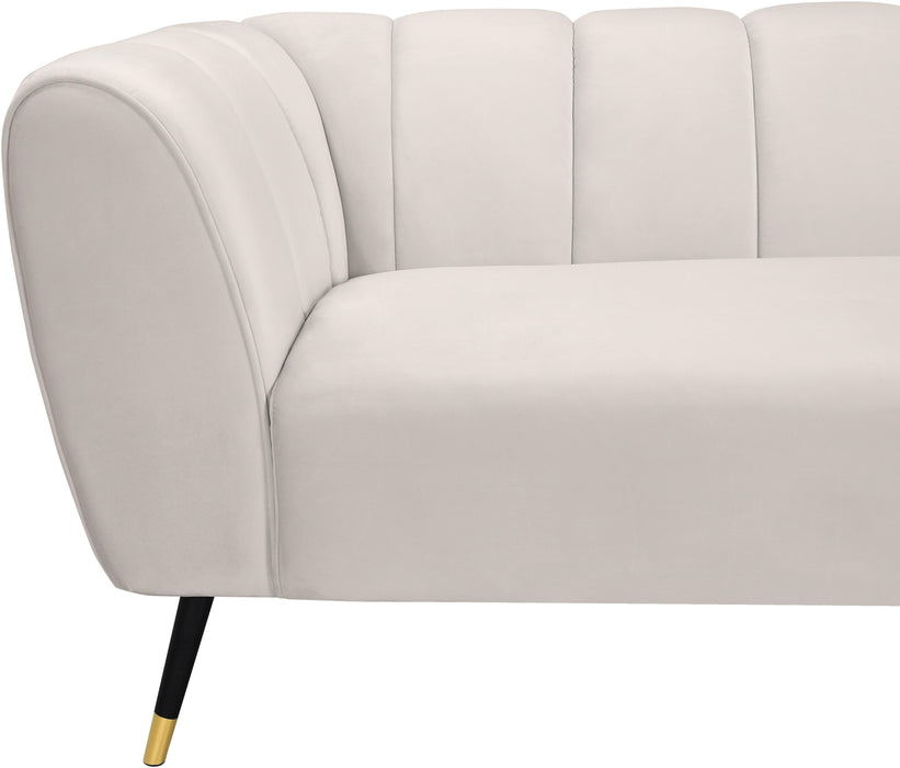 Beaumont Cream Velvet Sofa - All Brands Furniture (NJ)