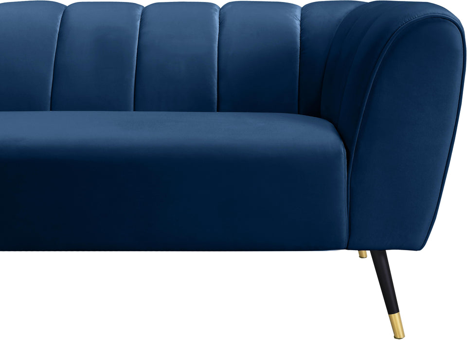 Beaumont Navy Velvet Sofa - All Brands Furniture (NJ)