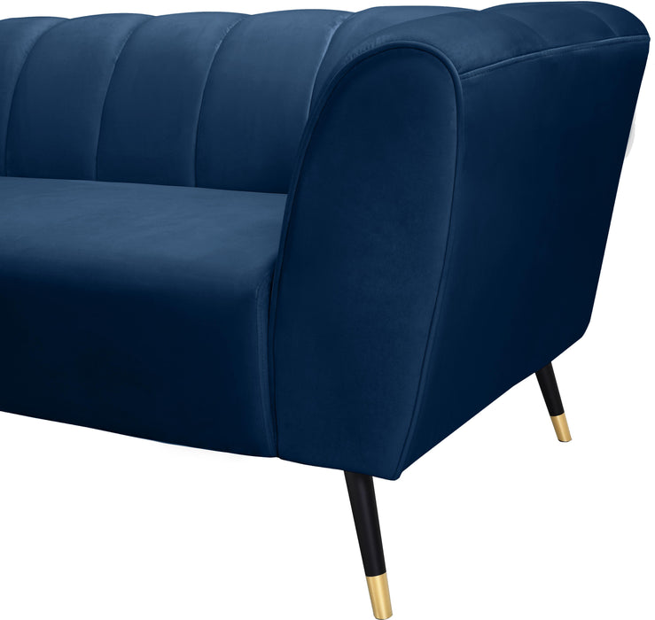 Beaumont Navy Velvet Sofa - All Brands Furniture (NJ)