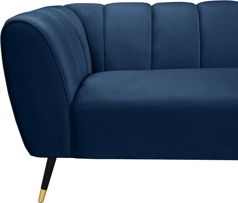 Beaumont Navy Velvet Sofa - All Brands Furniture (NJ)