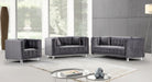 Mariel Grey Velvet Sofa - All Brands Furniture (NJ)