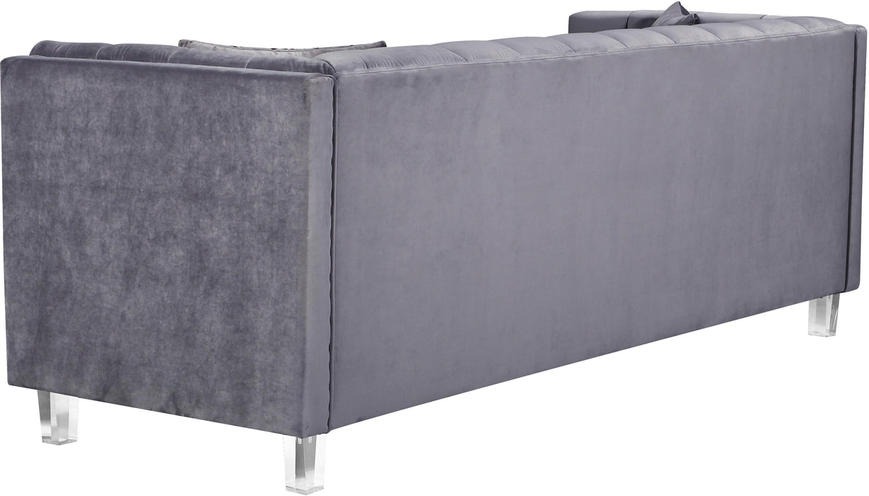 Mariel Grey Velvet Sofa - All Brands Furniture (NJ)