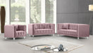 Mariel Pink Velvet Loveseat - All Brands Furniture (NJ)