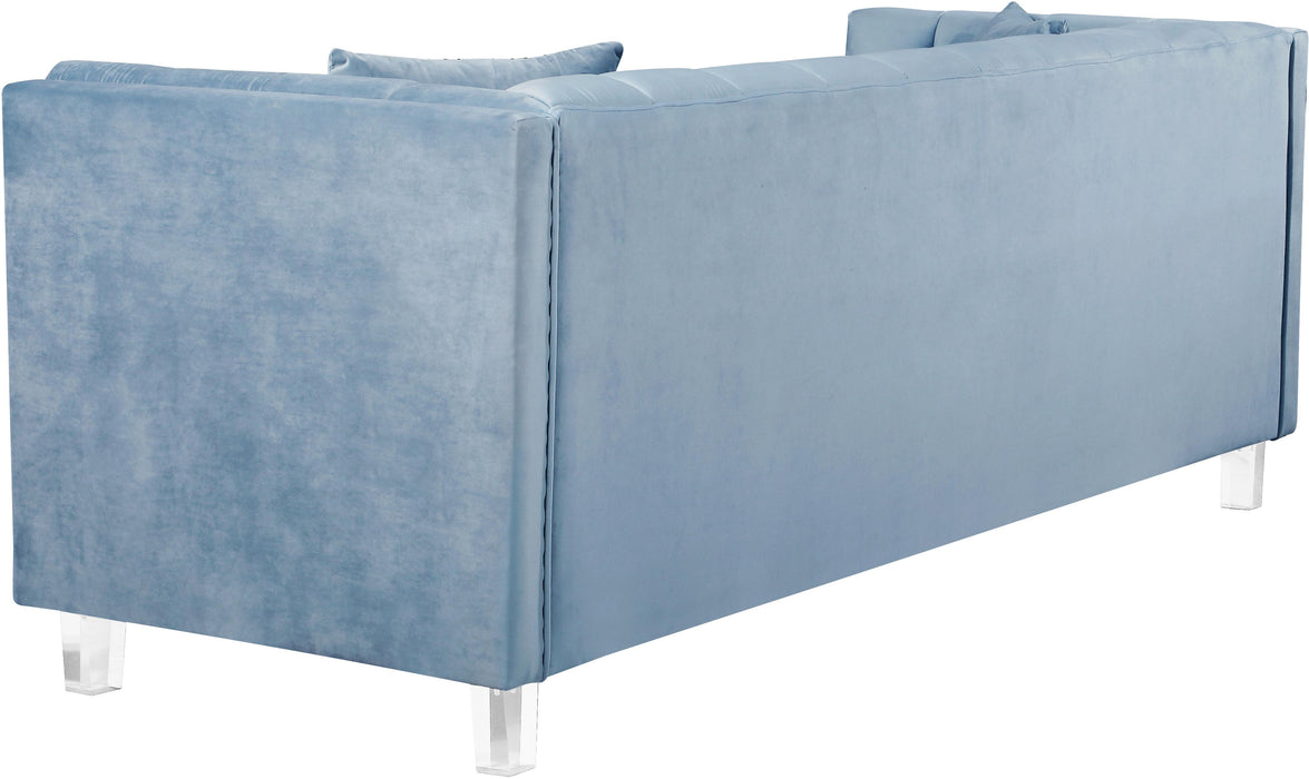 Mariel Sky Blue Velvet Sofa - All Brands Furniture (NJ)