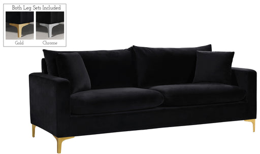 Naomi Black Velvet Sofa - All Brands Furniture (NJ)