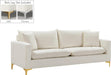 Naomi Cream Velvet Sofa - All Brands Furniture (NJ)