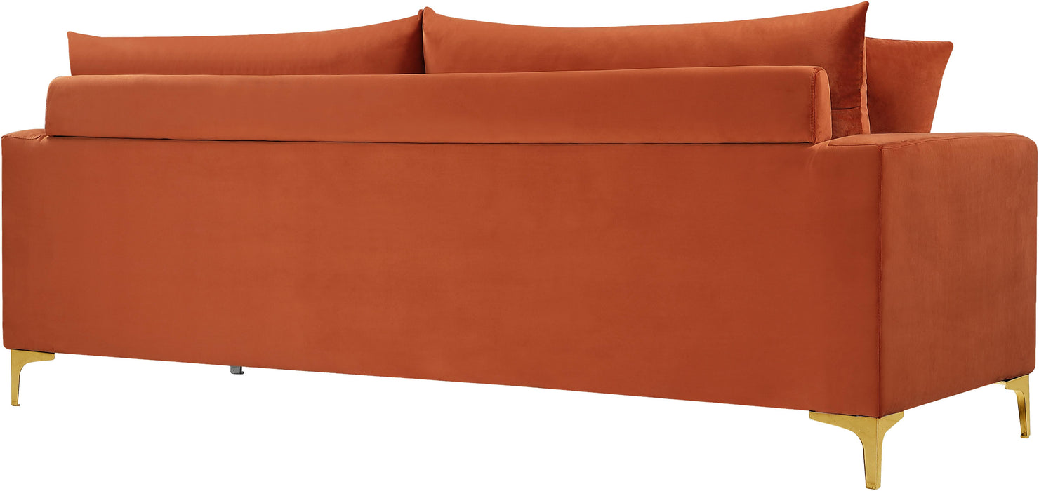 Naomi Cognac Velvet Sofa - All Brands Furniture (NJ)