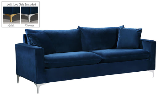 Naomi Navy Velvet Sofa - All Brands Furniture (NJ)