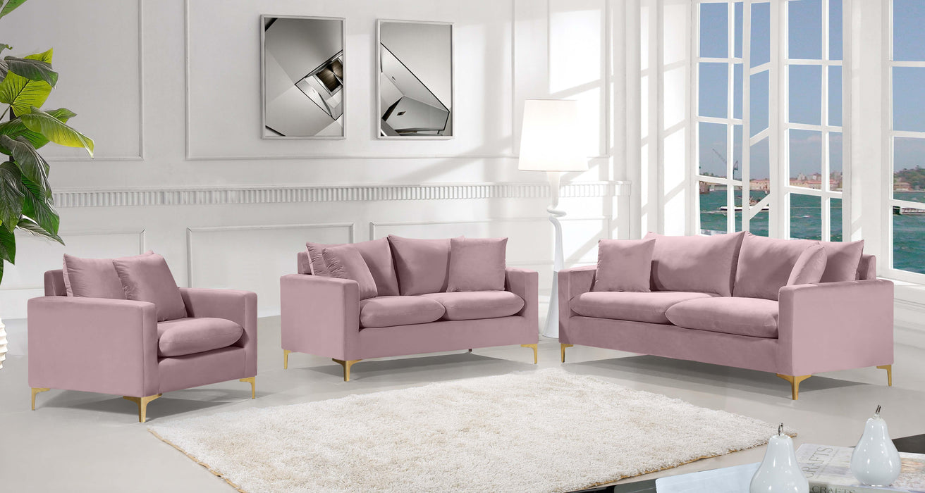 Naomi Pink Velvet Loveseat - All Brands Furniture (NJ)