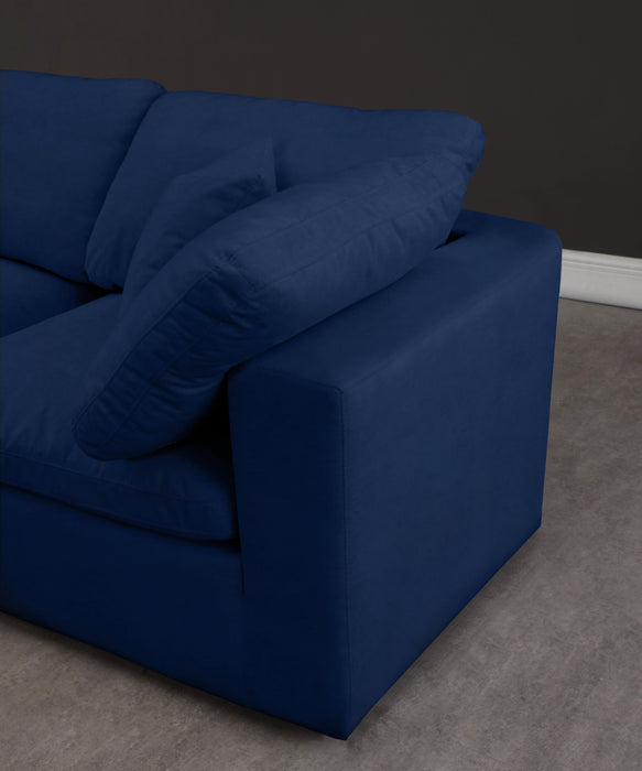 Cozy Navy Velvet Cloud Modular Sofa - All Brands Furniture (NJ)