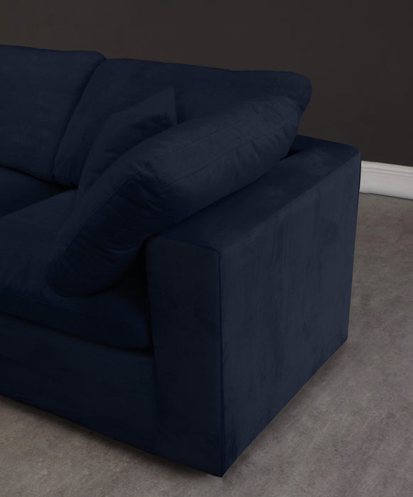 Cozy Navy Velvet Cloud Modular Sofa - All Brands Furniture (NJ)