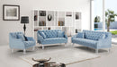 Roxy Sky Blue Velvet Sofa - All Brands Furniture (NJ)