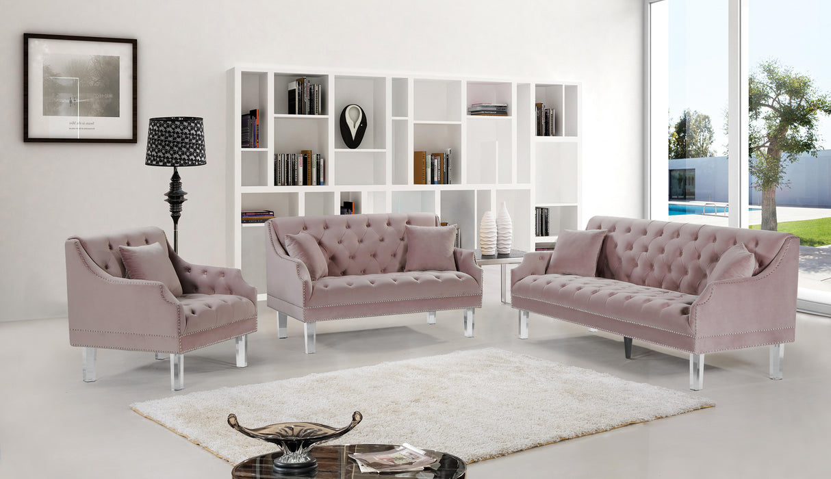 Roxy Pink Velvet Sofa - All Brands Furniture (NJ)