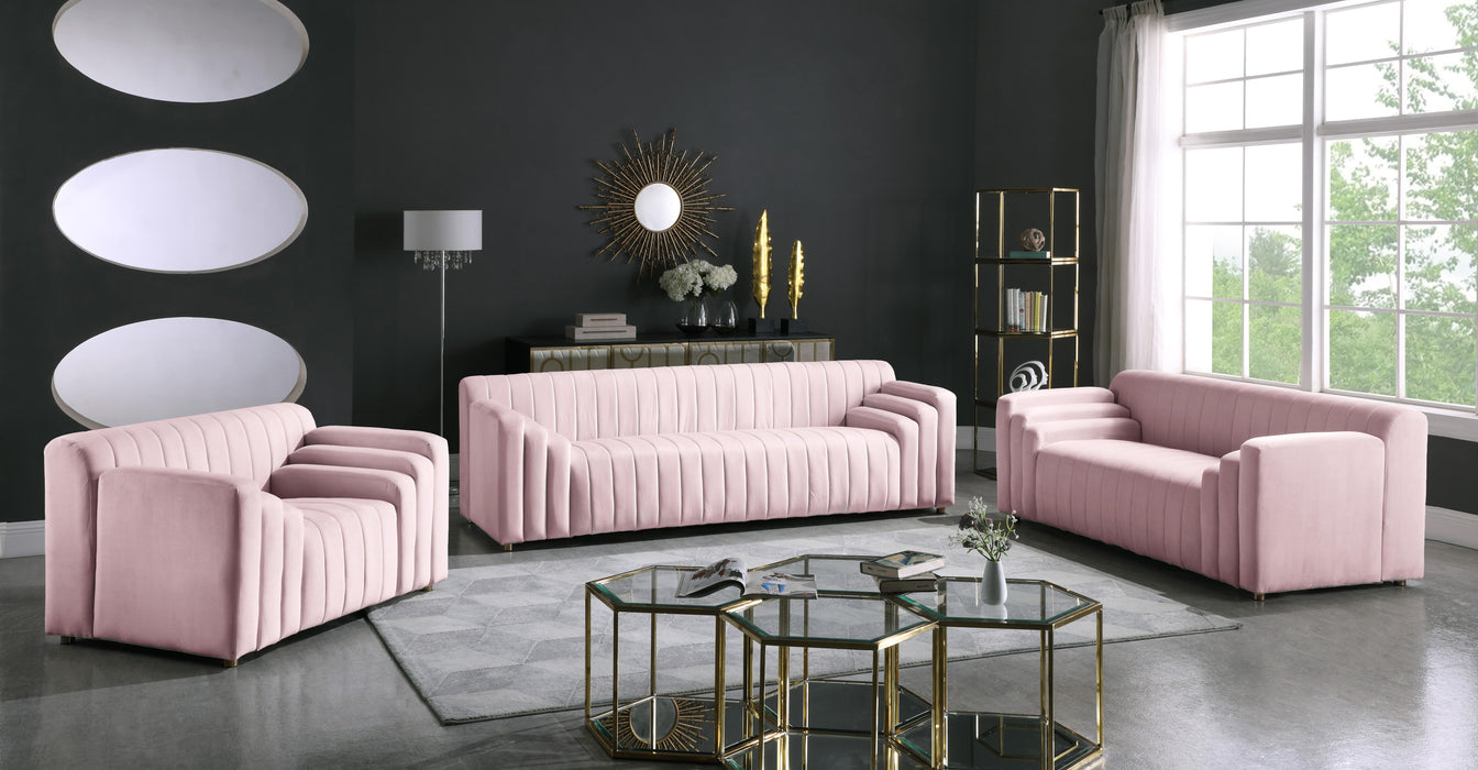 Naya Pink Velvet Sofa - All Brands Furniture (NJ)