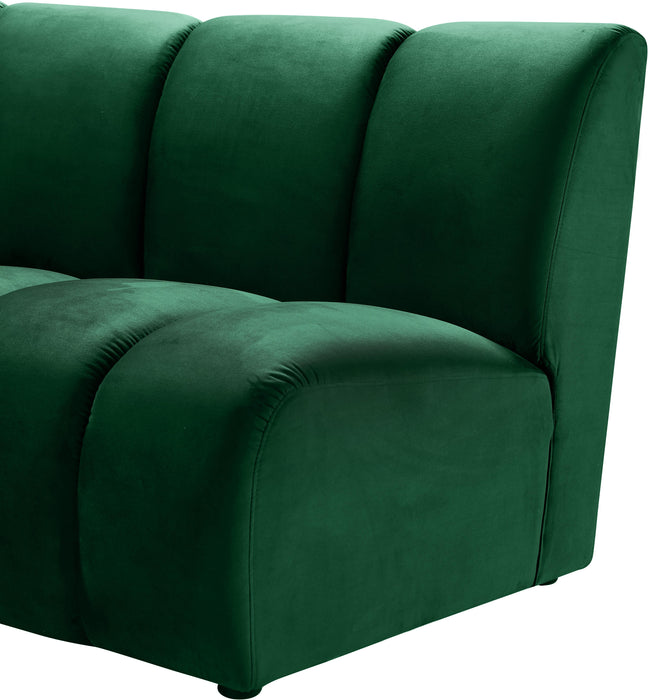 Infinity Green Velvet 2pc. Modular Sectional