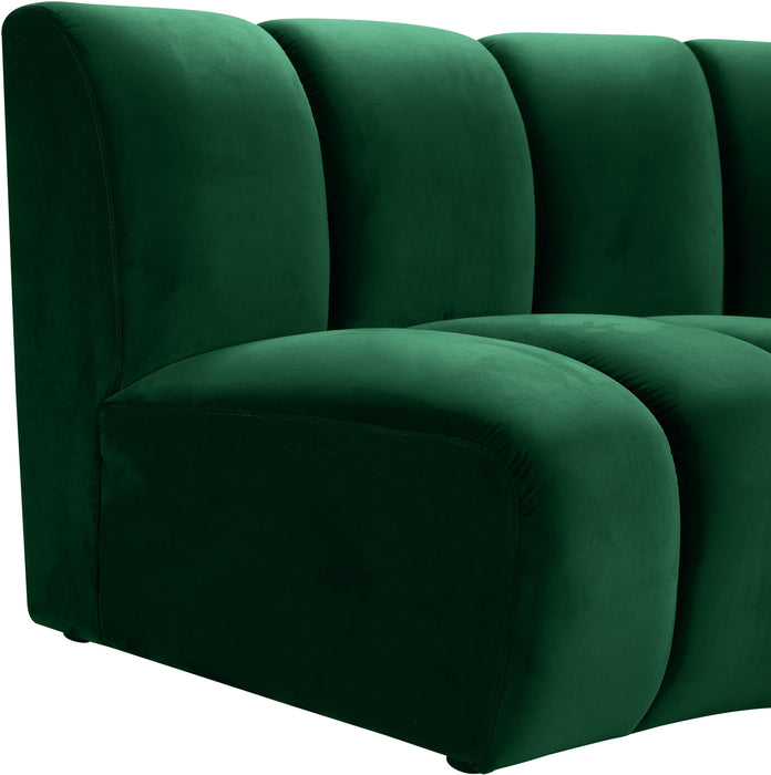 Infinity Green Velvet 11pc. Modular Sectional