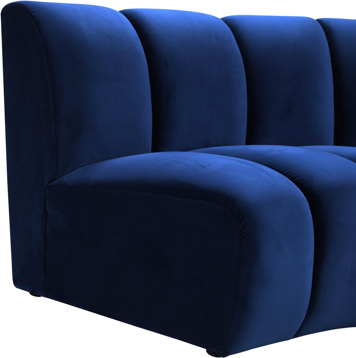 Infinity Navy Velvet 5pc. Modular Sectional - All Brands Furniture (NJ)