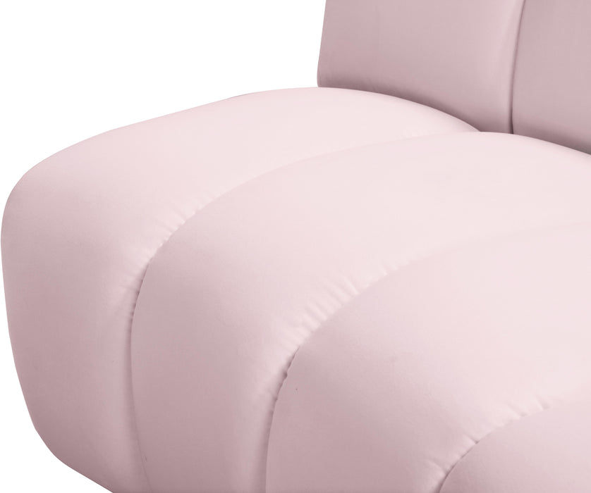 Infinity Pink Velvet 7pc. Modular Sectional