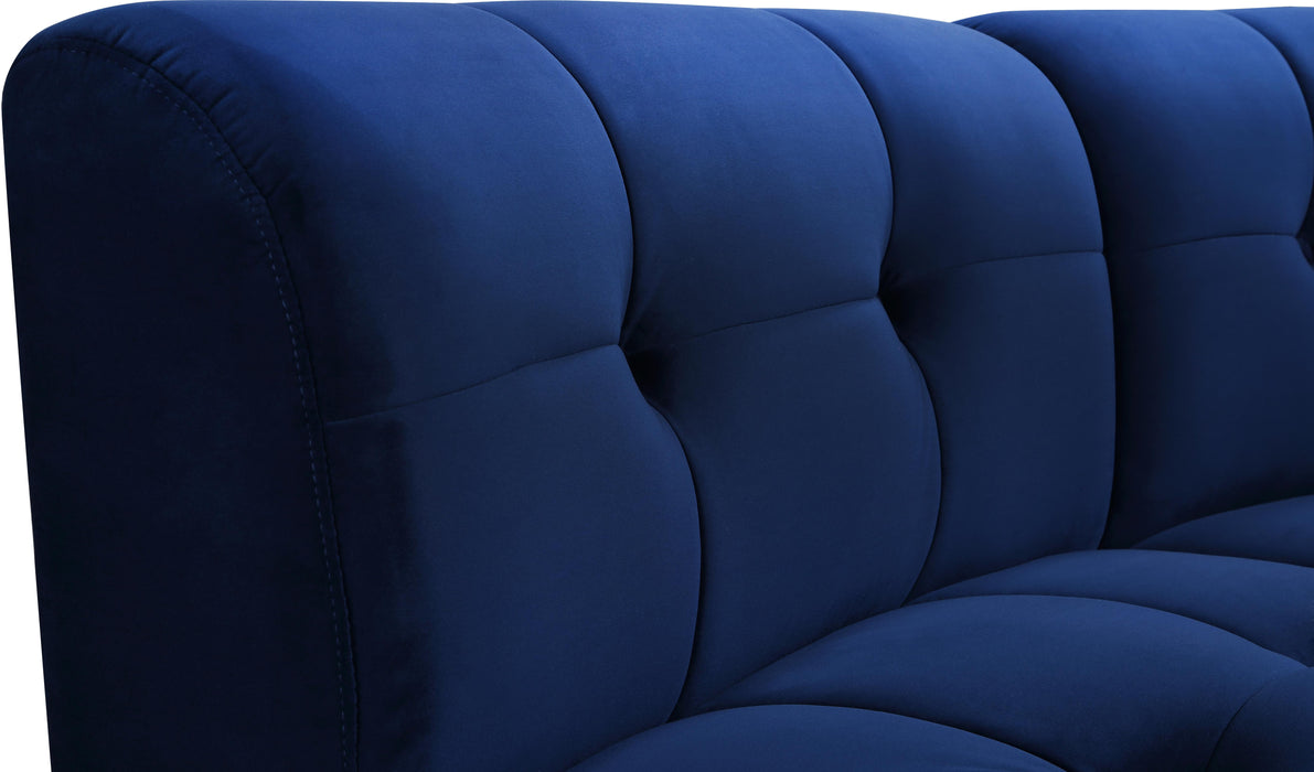 Limitless Navy Velvet 15pc. Modular Sectional - All Brands Furniture (NJ)
