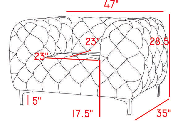 Mercer Navy Velvet Chair - All Brands Furniture (NJ)