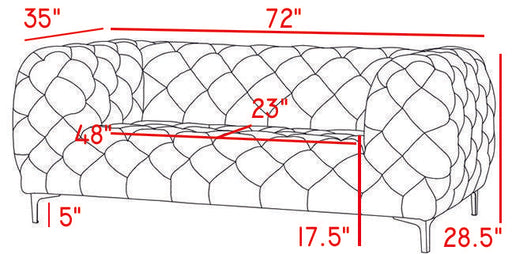 Mercer Black Velvet Loveseat - All Brands Furniture (NJ)