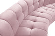 Limitless Pink Velvet 5pc. Modular Sectional - All Brands Furniture (NJ)