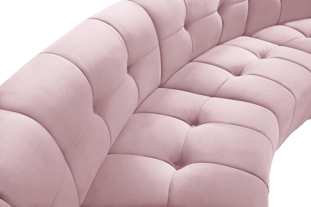 Limitless Pink Velvet 9pc. Modular Sectional - All Brands Furniture (NJ)
