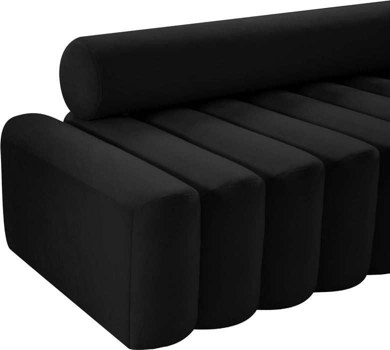 Melody Black Velvet Sofa - All Brands Furniture (NJ)