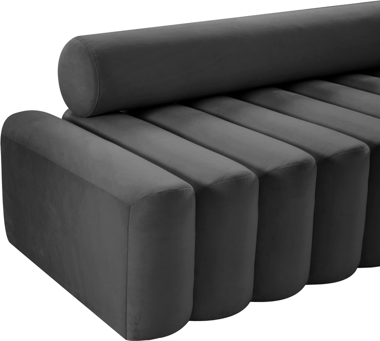 Melody Grey Velvet Sofa - All Brands Furniture (NJ)