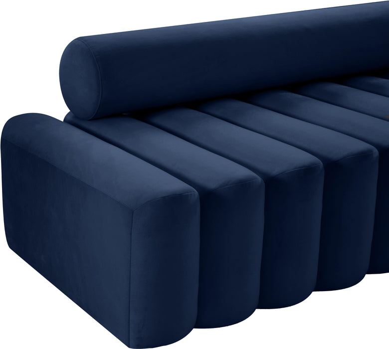 Melody Navy Velvet Loveseat - All Brands Furniture (NJ)
