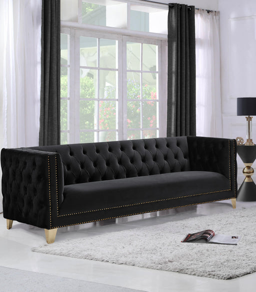 Michelle Black Velvet Sofa - All Brands Furniture (NJ)