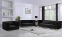 Michelle Black Velvet Loveseat - All Brands Furniture (NJ)