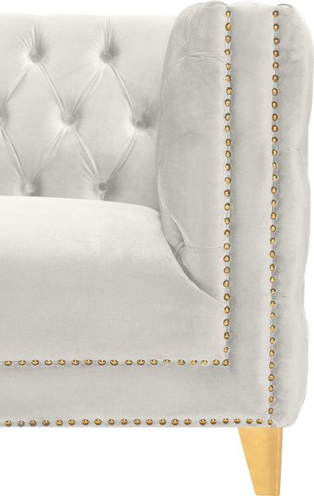 Michelle Cream Velvet Loveseat - All Brands Furniture (NJ)