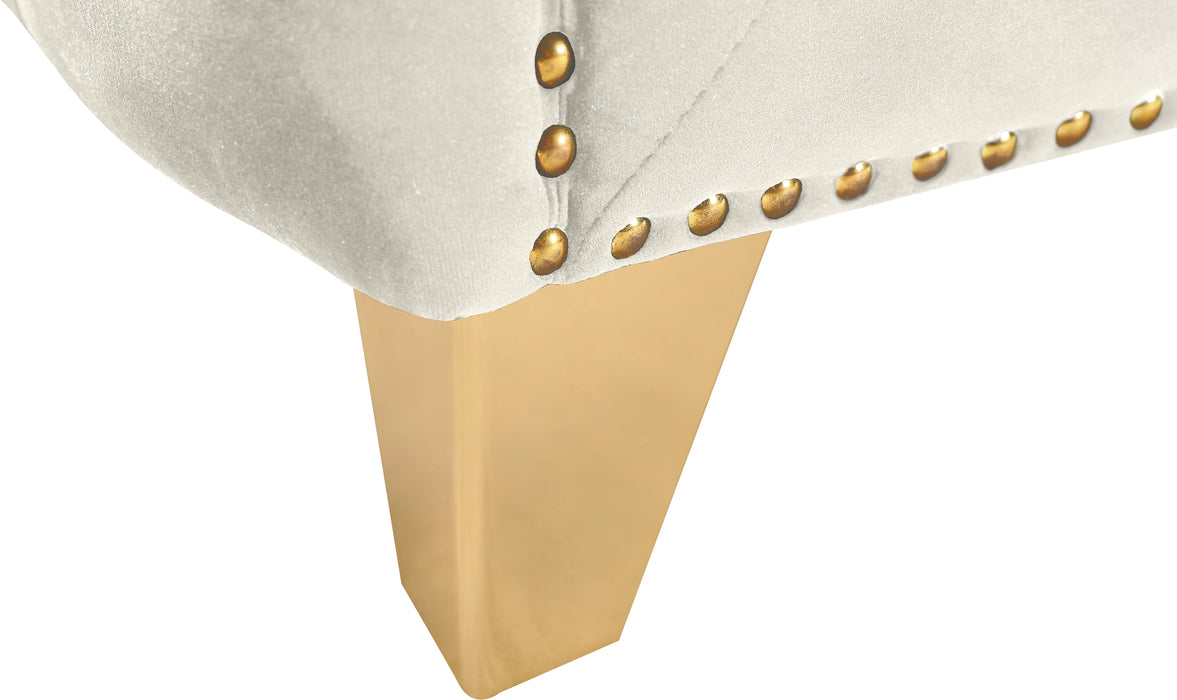 Michelle Cream Velvet Loveseat - All Brands Furniture (NJ)