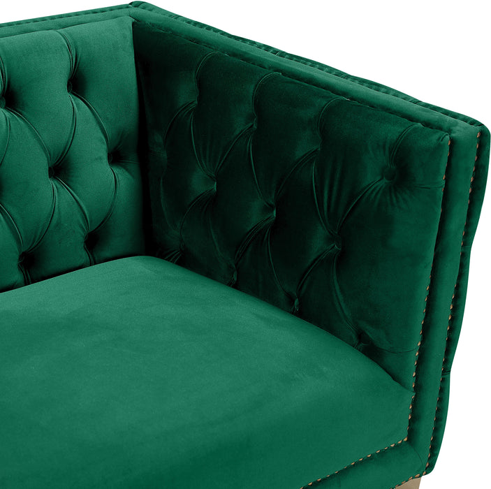 Michelle Green Velvet Loveseat - All Brands Furniture (NJ)