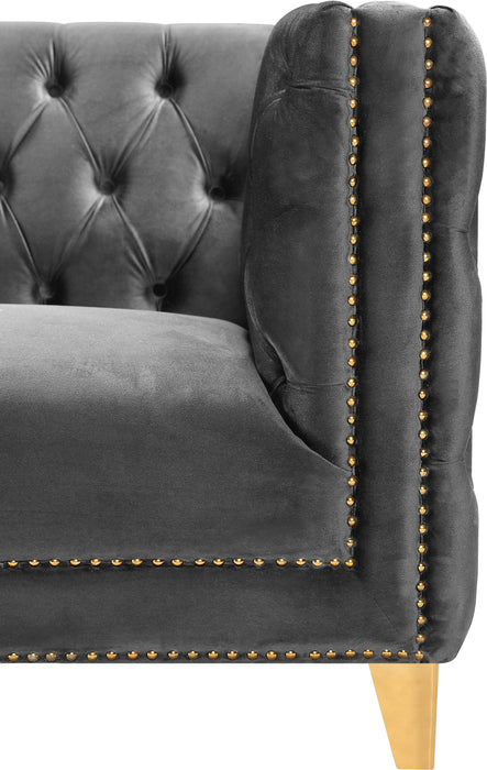 Michelle Grey Velvet Loveseat - All Brands Furniture (NJ)