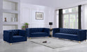 Michelle Navy Velvet Loveseat - All Brands Furniture (NJ)