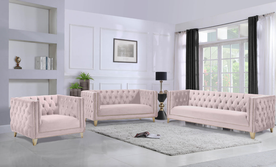 Michelle Pink Velvet Sofa - All Brands Furniture (NJ)