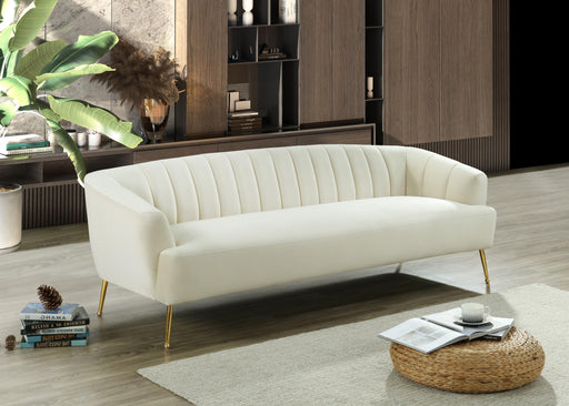Tori Cream Velvet Sofa - All Brands Furniture (NJ)