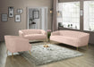 Tori Pink Velvet Loveseat - All Brands Furniture (NJ)