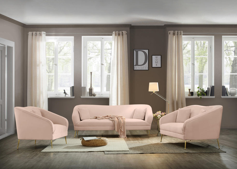 Hermosa Pink Velvet Sofa - All Brands Furniture (NJ)