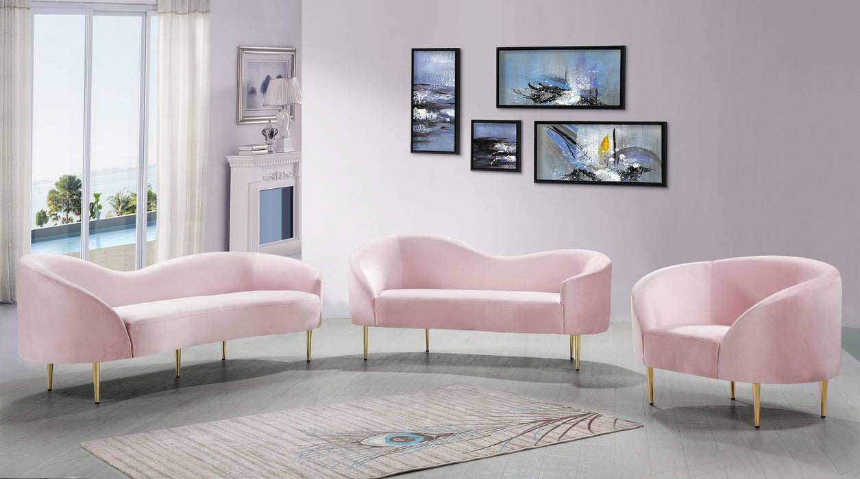 Ritz Pink Velvet Sofa - All Brands Furniture (NJ)