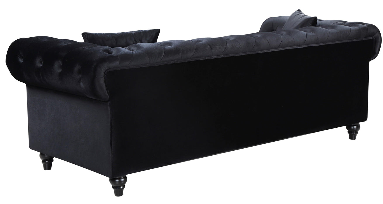 Chesterfield Black Velvet Sofa - All Brands Furniture (NJ)
